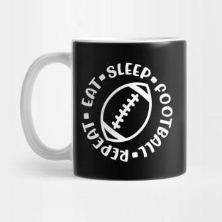 Eat Sleep Football Repeat Boys Cute Funny Mug